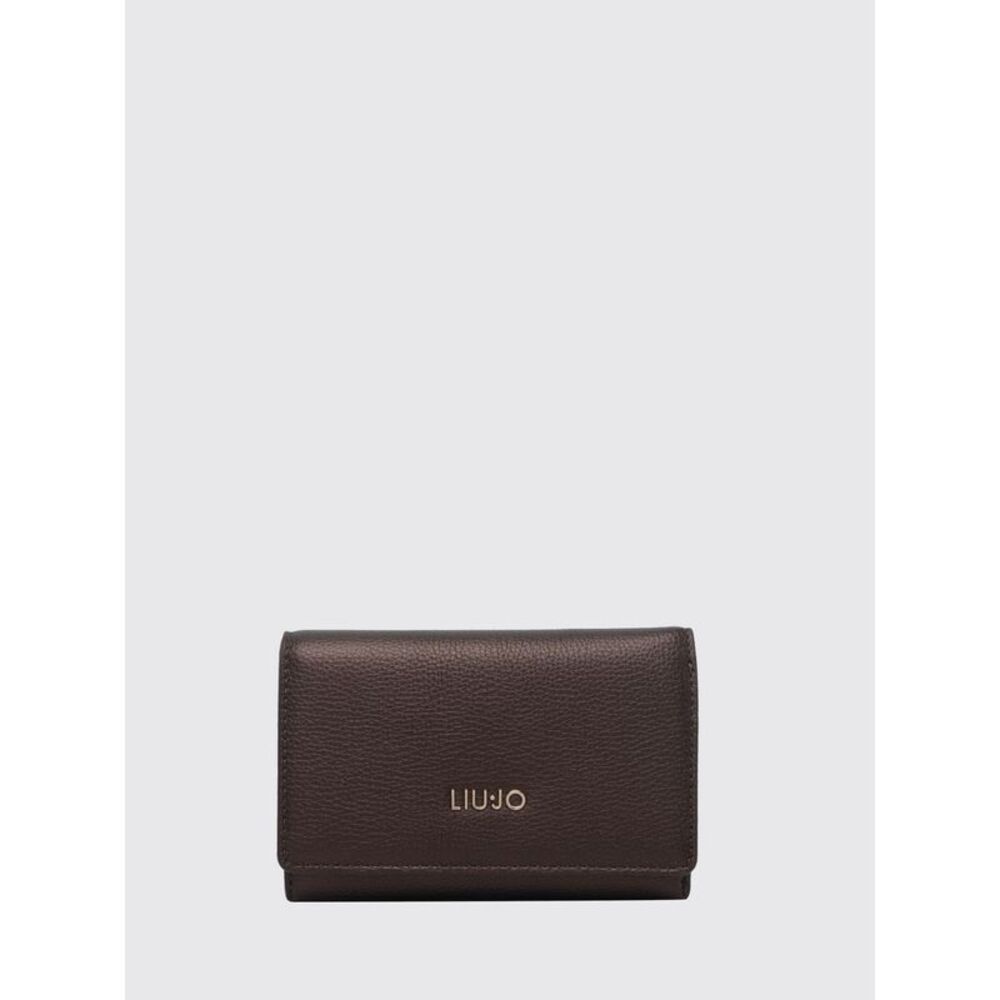 Liu Jo Women Rectangular Liu Jo Wallet In Faux Leather With Metallic Logo